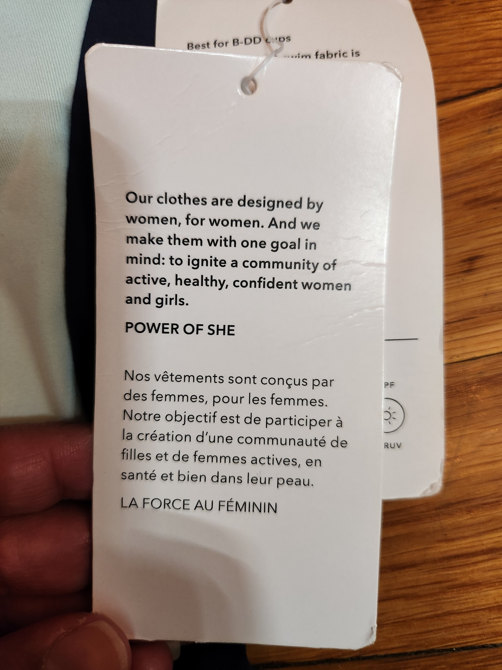 Athleta Blue & Cream Colorblock Tank Top NWT Size 36B/C - Picture 14 of 16